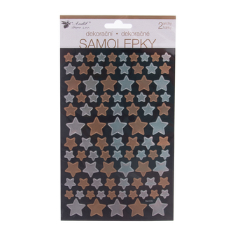 Samolepky hvězdy 2 archy 14x25 cm