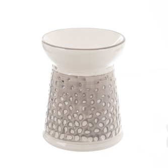 Aromalampa ker. šedá/bílá 12x12x15 cm