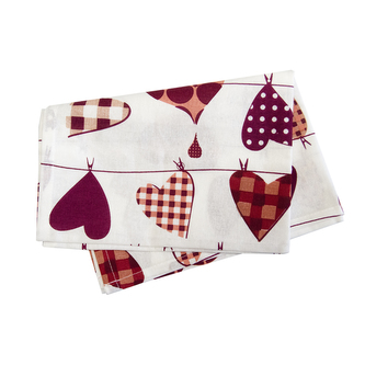 Utěrka bavlna srdce 50x70 cm