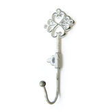 Věšák litina bílý klíč 18x6,5x5,5 cm