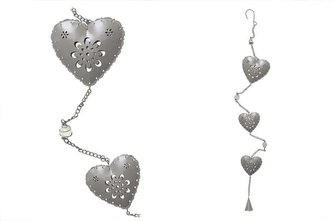 Girlanda kov 3 srdce s motýlem