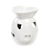 Aromalampa ker. bílá srdce 9x9x11 cm