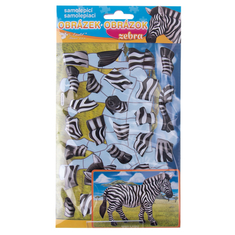 Skládačka samolepící zebra 14x25 cm