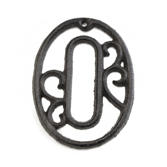 Číslo 0 litina hnědé 12x8x5 cm