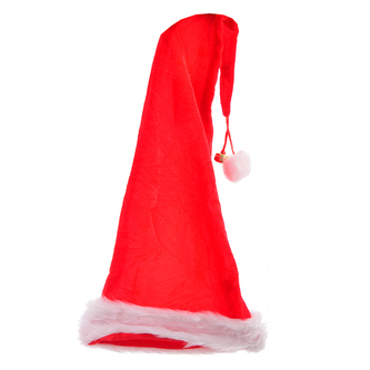 Čepice plyš vánoční dlouhá s rolničkou 70 cm