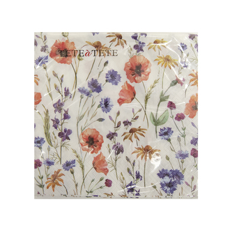 Ubrousek Field Flowers TETE 20 ks 33x33 cm