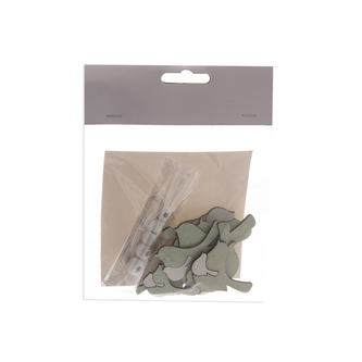 Ptáček dřevo závěsný zelený 12 ks 3-6 cm