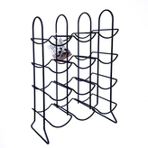 Stojan na víno kov černý 12 lahví 29x17x47 cm