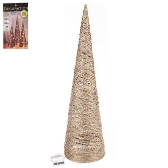 Strom UH LED časovač zlatý 40 LED 80 cm