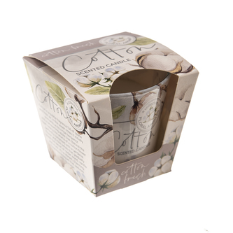 Svíčka sklo s vůní Cotton 115 g 9x9x9 cm