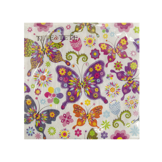 Ubrousek Colorful Butterflies TETE 20 ks 33x33 cm