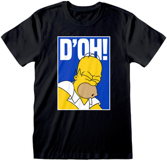 Pánské tričko The Simpsons|Simpsonovi: Doh (XL) černá bavlna