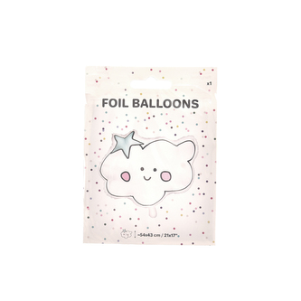 Balónek fólie mráček bílý/modrý 54x43 cm