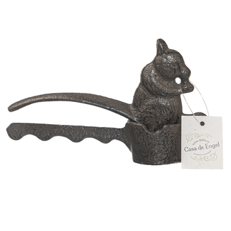 Louskáček na ořech litina veverka hnědý 16x5x10 cm