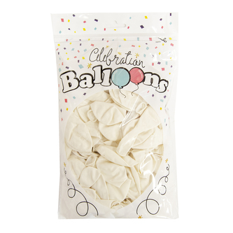 Balónek latex bílý 100 ks 23 cm