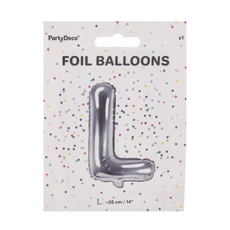 Balónek fólie písmeno L stříbrný 35 cm