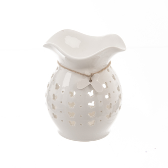 Aromalampa ker. motýlci bílá 11x11x14 cm