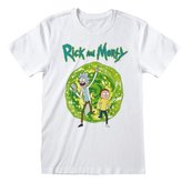 Pánské tričko Rick And Morty: Portal (2XL) bílé bavlna