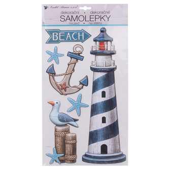 Samolepky na zeď BEACH 25x47 cm