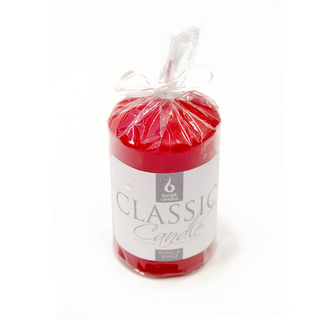 Svíčka clasic červená válec 6x10 cm