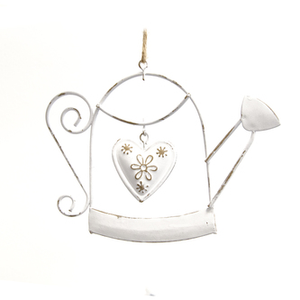 Konvička kov závěs srdce 15x11,5 cm