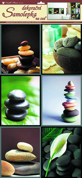 Samolepky na zeď kameny s anturií 60x32 cm