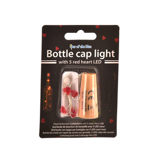 LED světýlka srdce do lahve 5 LED 48 cm