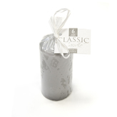 Svíčka clasic sv. šedá válec 5x10 cm