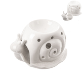 Aromalampa ker. bílá šnek 10x16x13 cm