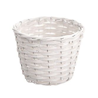 Květináč proutí/UH bílý 19x19x14 cm