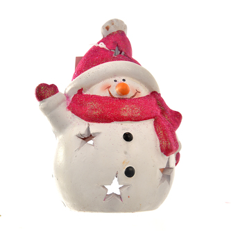 Sněhulák ker. na svíčku 6x6x15 cm