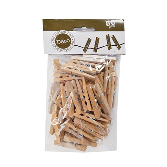 Kolíček dřevo hnědý 50 ks 4,5 cm