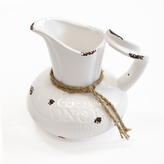 Džbán ker. bílý 20x17x20 cm