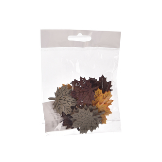 Přízdoba dřevo list 12 ks 4 cm