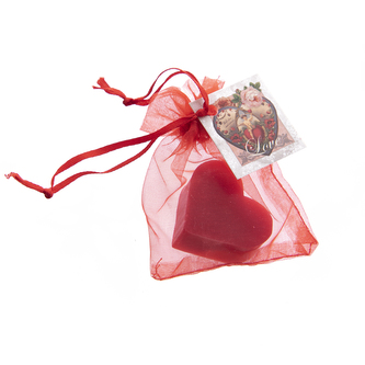 Mýdlo sáček organza srdce LOVE 20 g