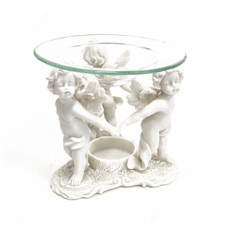 Aromalampa ker./sklo andělé 12x12x11 cm