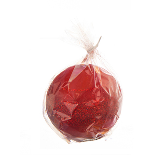Svíčka koule perleť červená 217 g pr. 8 cm