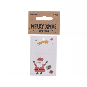 Jmenovka na vánoční dárky 6 ks 6x9 cm