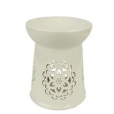 Aromalampa ker. mandala bílá 11x11x13 cm