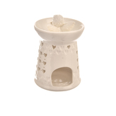 Aromalampa ker. srdce anděl bílá 11x14 cm