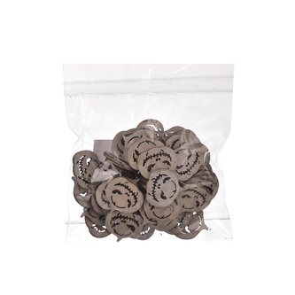 Přízdoba dřevo dýně šedá 60 ks 3 cm