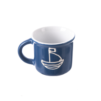 Hrnek ker. SEA loď modrý 120 ml