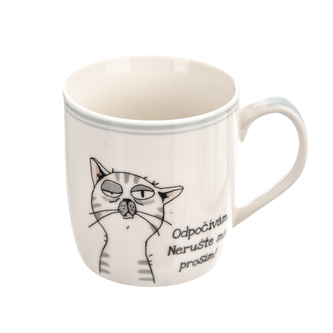 Hrnek porcelán ,,Odpočívám...,, 345 ml