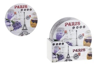 Podtácek dřevo Paris levandule 6 ks