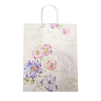 Taška dárková květina střední 26x10x32 cm