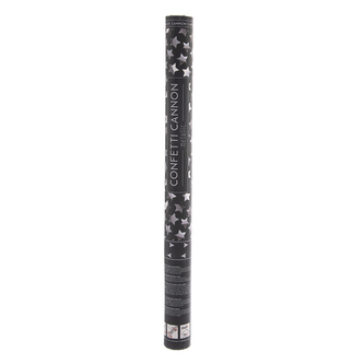 Vystřelovací konfety stříbrné hvězdy 60 cm