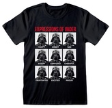Pánské tričko Star Wars|Hvězdné války: Expressions Of Vader (XL) černá bavlna