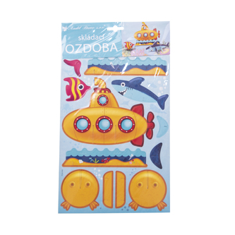 Skládačka papír ponorka 21x37 cm