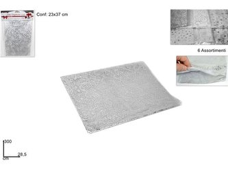 Organza barva stříbrná vzor 30x300 cm