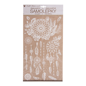 Samolepky na zeď lapač snů bílý 24x47 cm